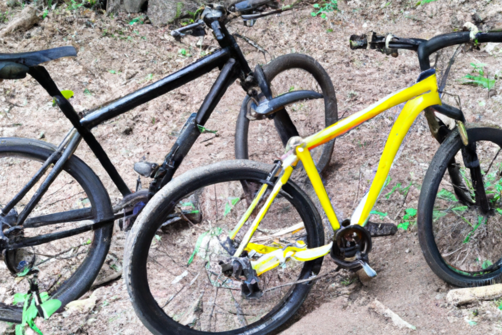 bicicleta convencional e uma mountain bike